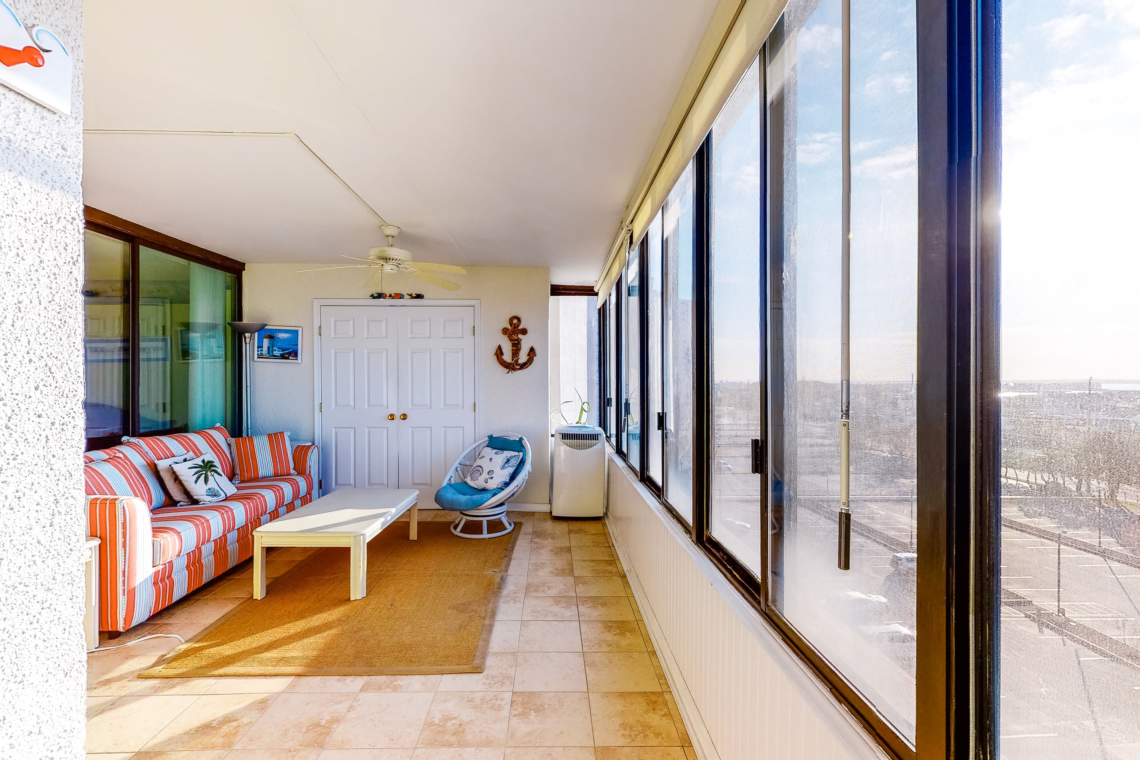 TV, DVD player, books