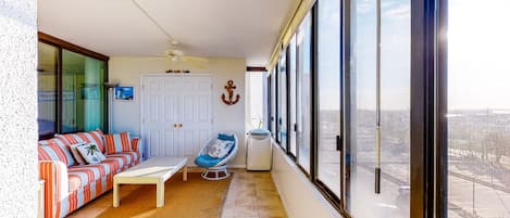 TV, DVD player, books