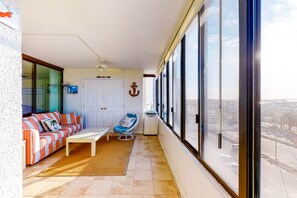 TV, DVD player, books