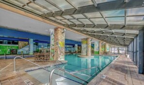 Indoor pool, a heated pool