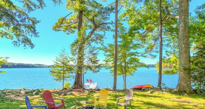 Two-story lakefront home with a seasonal dock, furnished deck, & washer/dryer