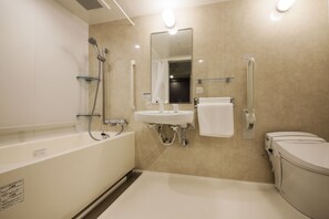 Business Single Room, 1 Single Bed, Non Smoking, Bathtub | Bathroom - Plum Hotel (Osaka)