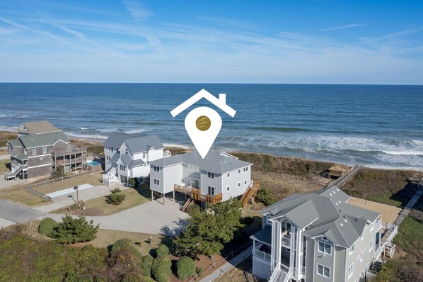 Exterior - 4110 - Coop's Cottage, Oceanfront in Duck, NC, featuring 4 bed 4 bath, hot tub (Duck)