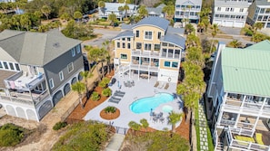 Exterior - Pool, Beach Access, Walk to Town, Pet ok w/ fee- 808 Ocean (Isle Of Palms)