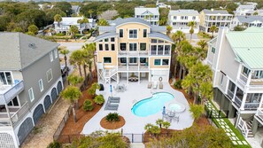 Exterior - Pool, Beach Access, Walk to Town, Pet ok w/ fee- 808 Ocean (Isle Of Palms)