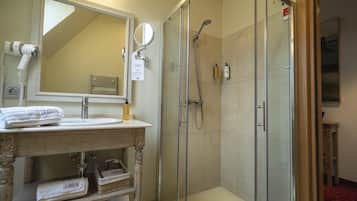 Superior Double Room | Bathroom | Shower, designer toiletries, hair dryer, bathrobes