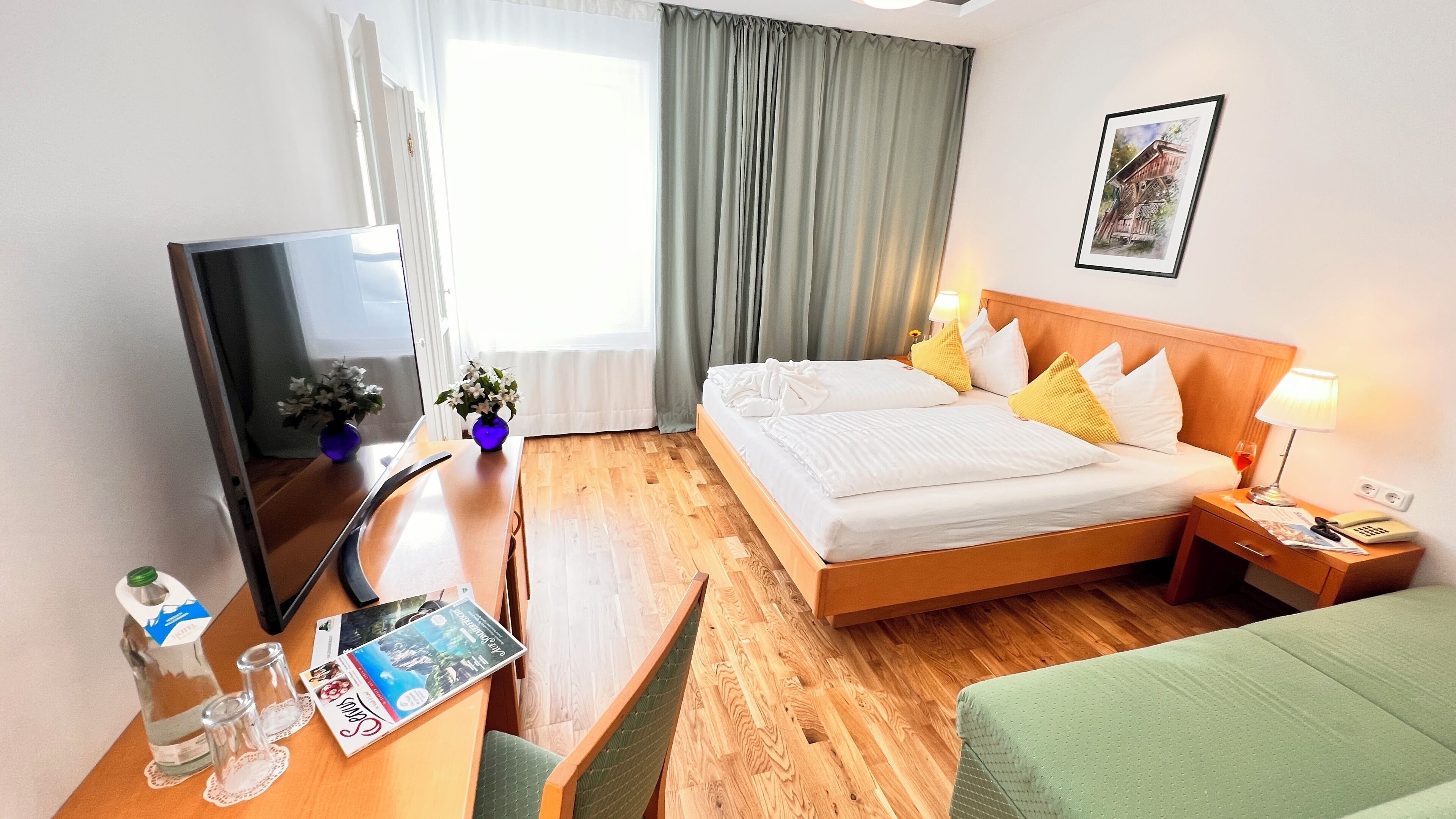 In-room safe, desk, laptop workspace, blackout drapes