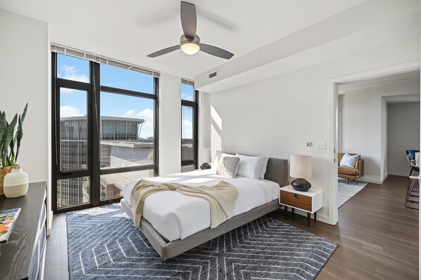 Premium Two Bedroom Apartment with Balcony | Laptop workspace, blackout drapes, iron/ironing board, travel crib - Placemakr Marymount Ballston (Arlington)