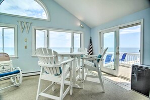 Dining - 2 Decks + Beach Access: Oceanfront Getaway! (Marshfield)