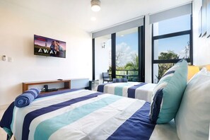 2 slaapkamers, een strijkplank/strijkijzer, wifi, beddengoed