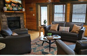 Smart TV, fireplace, video games, books