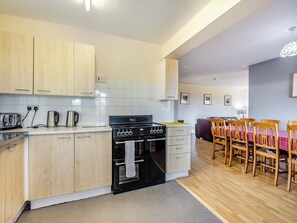 Dishwasher, high chair, cookware/dishes/utensils