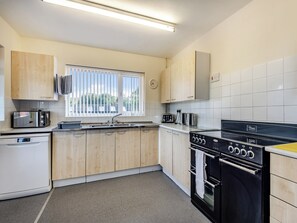 Dishwasher, high chair, cookware/dishes/utensils