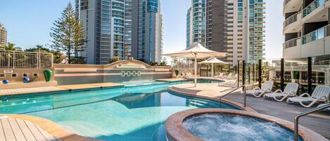 Indoor pool, outdoor pool