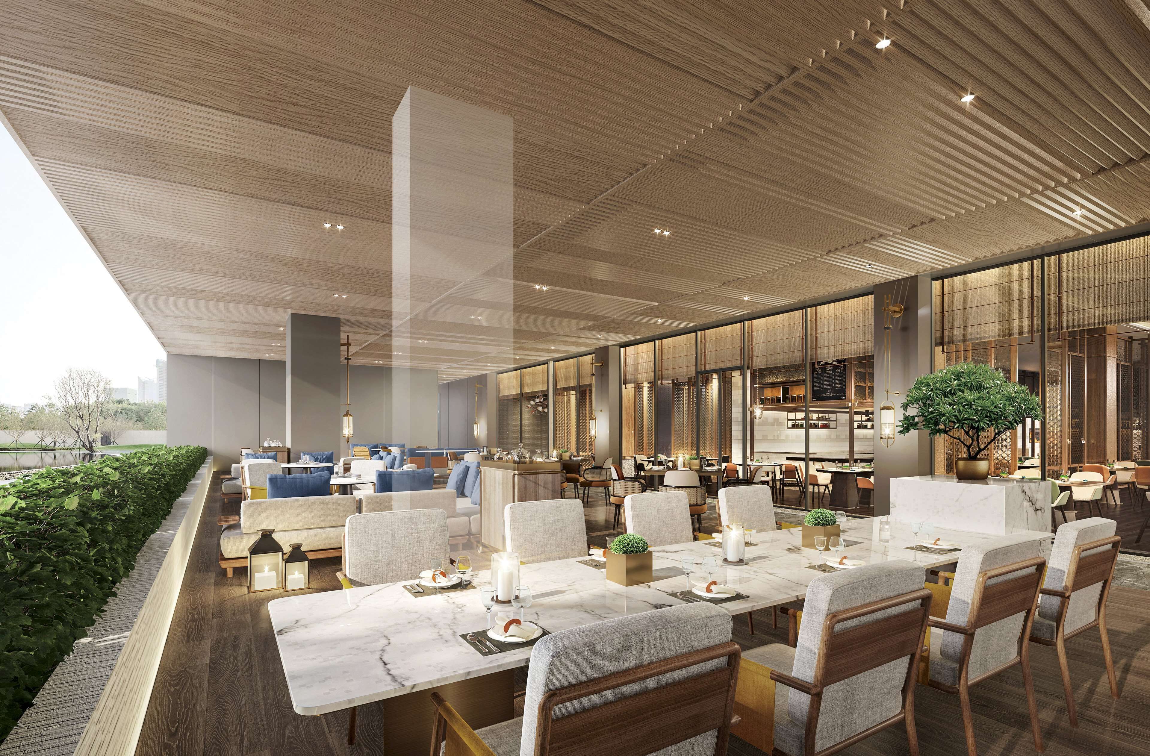 Breakfast, lunch served; international cuisine, al fresco dining 