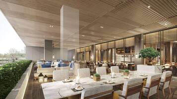 Breakfast, lunch served; international cuisine, al fresco dining