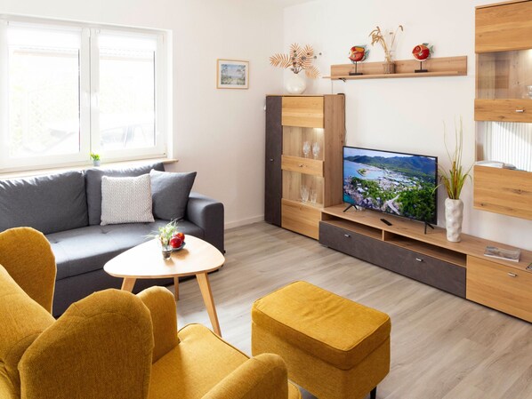 Televisie en een open haard