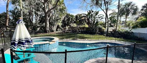 Outdoor pool, a heated pool