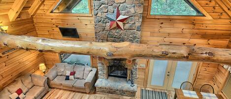 TV, fireplace, DVD player