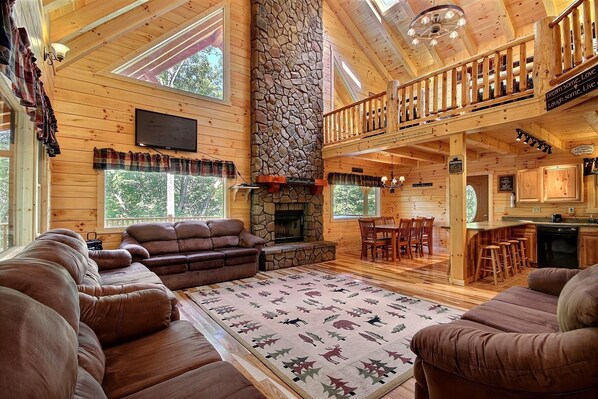 TV, fireplace, DVD player