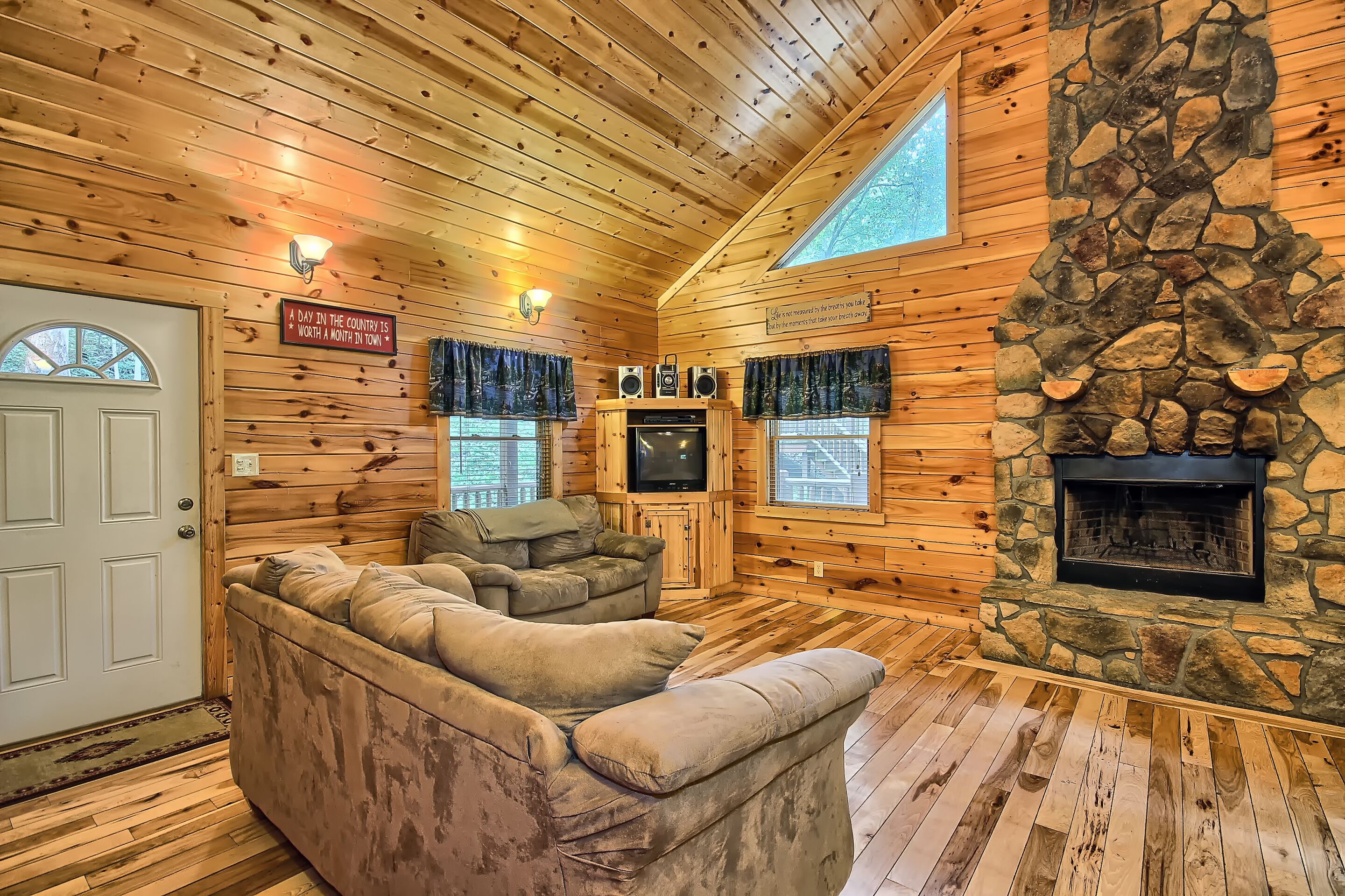 TV, fireplace, DVD player