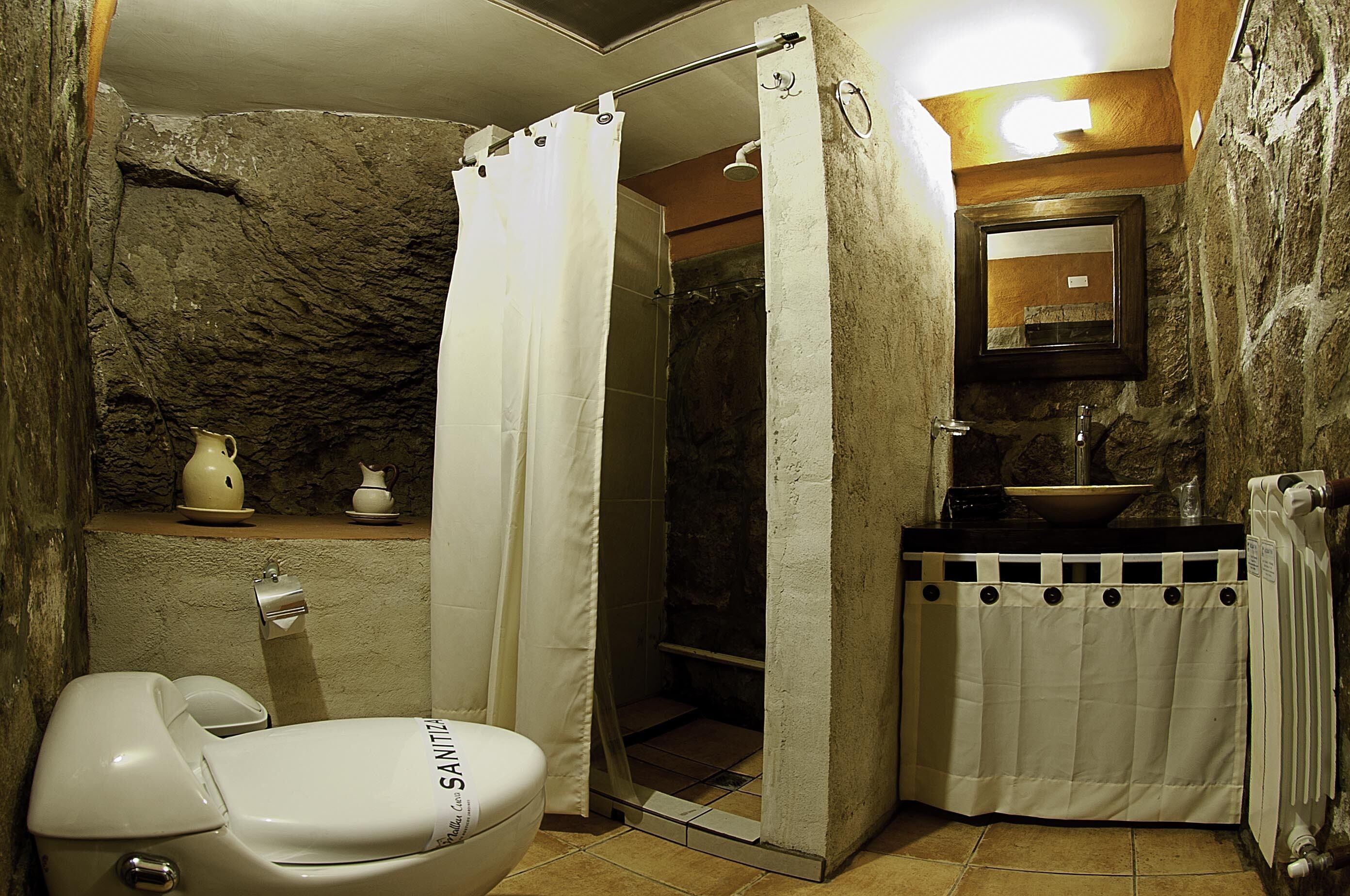 Douche, serviettes fournies