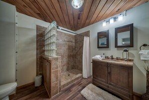 Ensemble douche/baignoire, sèche-cheveux, serviettes fournies, savon