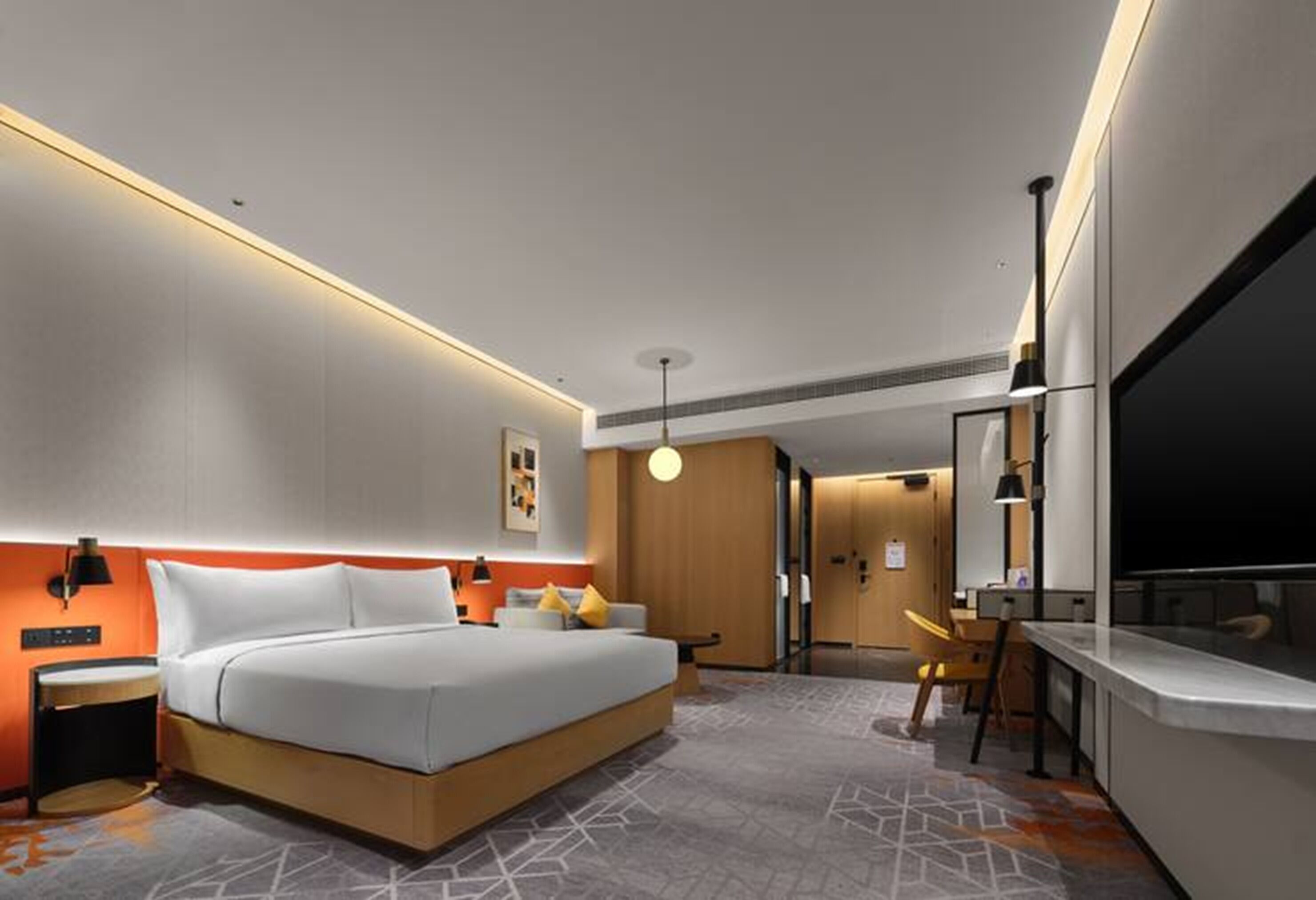 In-room safe, desk, laptop workspace, blackout curtains