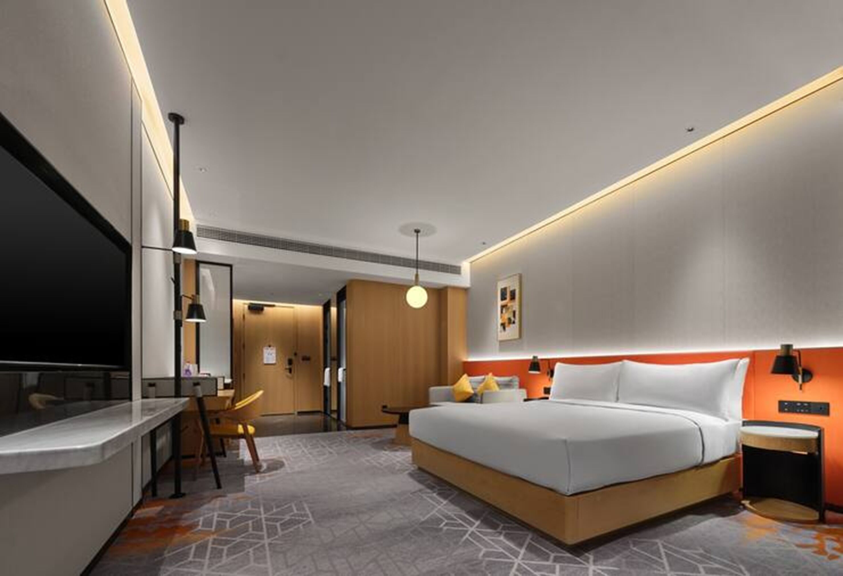 In-room safe, desk, laptop workspace, blackout curtains