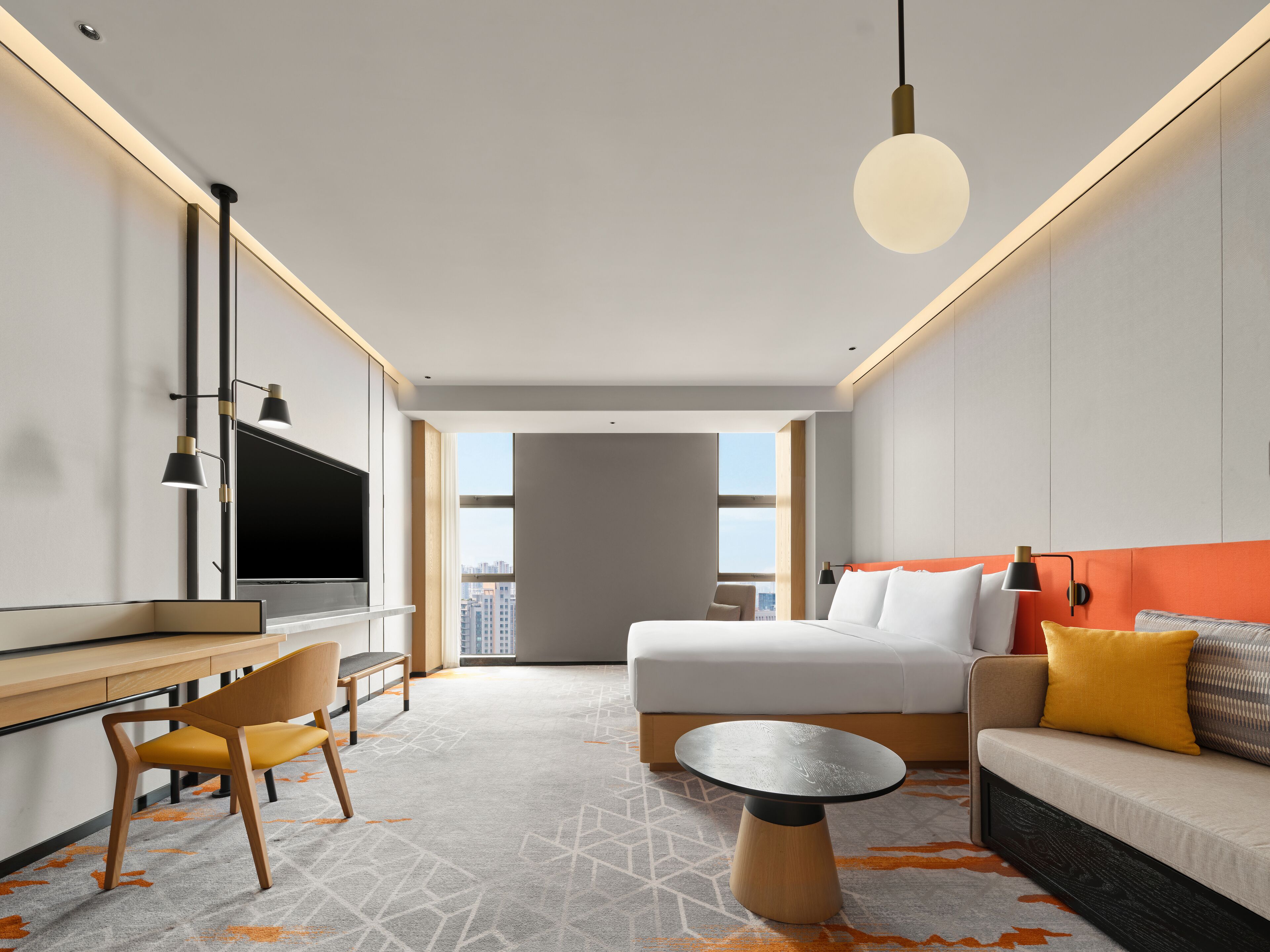 In-room safe, desk, laptop workspace, blackout drapes