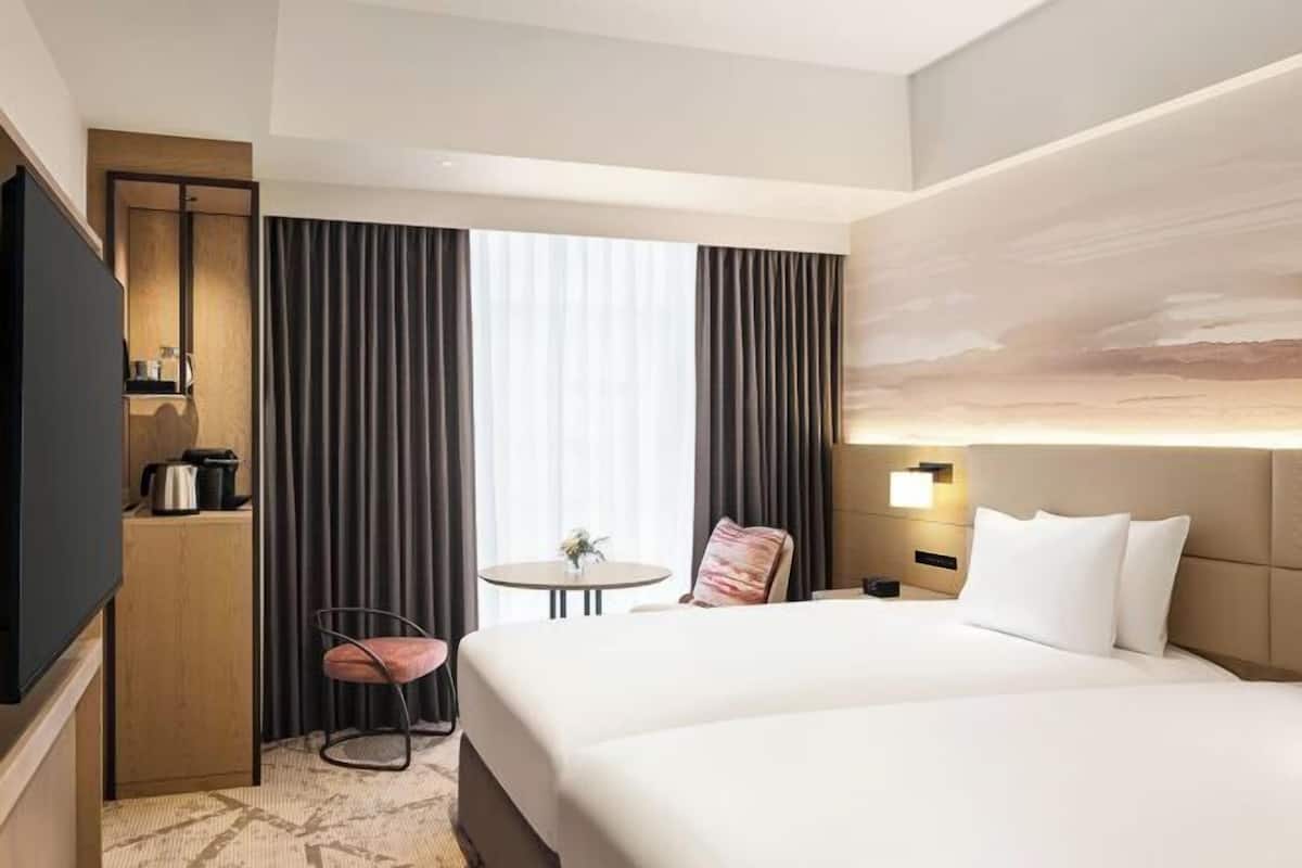 1 slaapkamer, luxe beddengoed, een kluis op de kamer