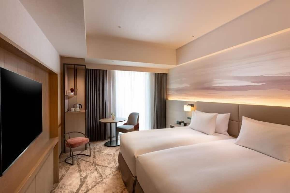 1 slaapkamer, luxe beddengoed, een kluis op de kamer