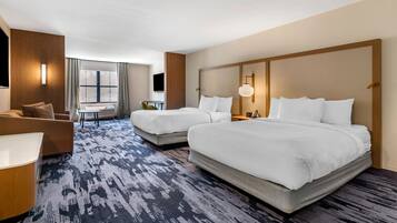 Suite, 2 Queen Beds | Hypo-allergenic bedding, individually decorated, desk, laptop workspace