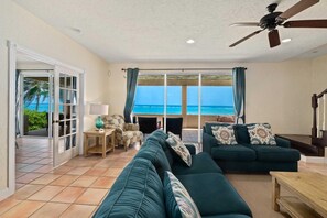 House, Multiple Beds, Pool Access, Ocean View | Living room | 40-inch TV with cable channels - Heritage House (North Side)