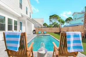 Outdoor pool, a heated pool