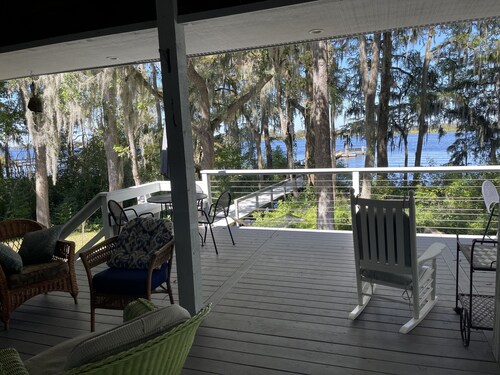 Waccamaw River-front home with private dock and sweeping views! Family style gem