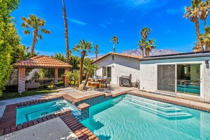 Outdoor pool, a heated pool - Chic Spanish Palm Springs ~2000 square feet Pool Home (Palm Springs)