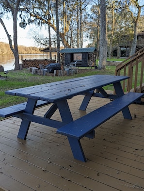 Deck and picnic table