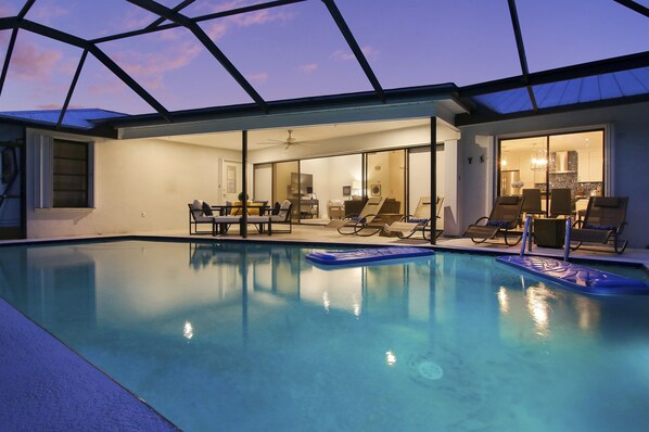 A heated pool