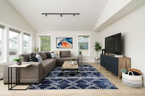 55-inch TV with digital channels, streaming services