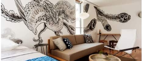 1 chambre, bureau, accĂšs au Wi-Fi (inclus), literie fournie