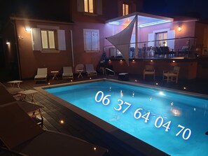 Piscine extérieure, piscine chauffée
