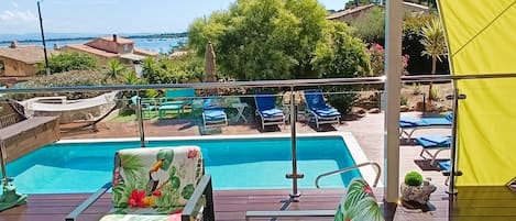 Outdoor pool, a heated pool