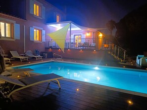 Outdoor pool, a heated pool