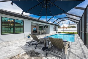 A heated pool