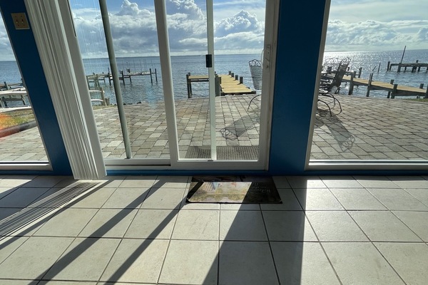 Sunroom with full river view.