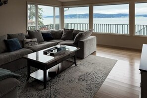 TV, fireplace, table football