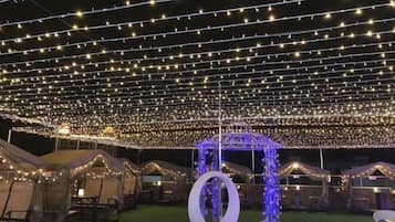 Outdoor banquet area