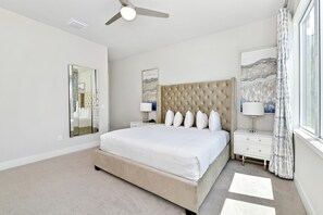 3 bedrooms, in-room safe, iron/ironing board, travel crib