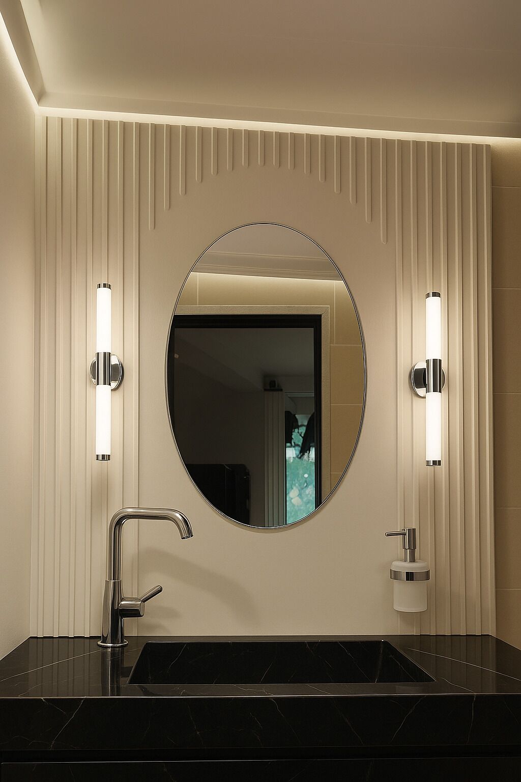 Haartrockner, Handtücher, Seife, Toilettenpapier